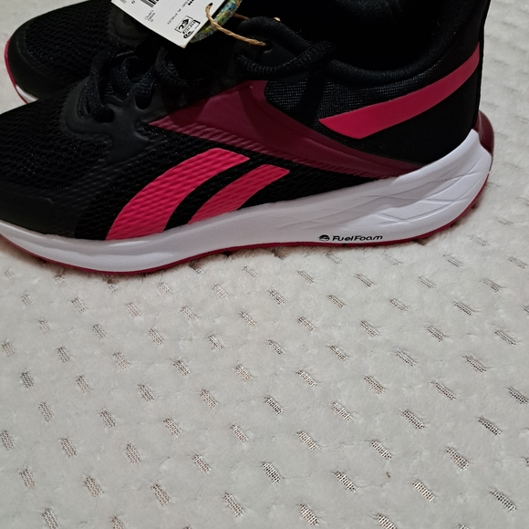 REEBOK  WOMEN  RUNNING SNEAKERS   SIZE  7.5  COLOR BLACK AND PINK  NEW - Picture 3 of 10